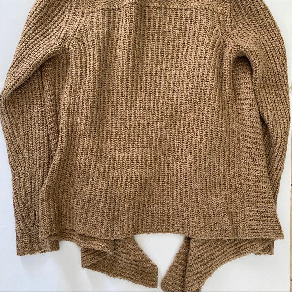 Abercrombie & Fitch Womens Knit Open Front Cardigan Sweater Camel Size M - Picture 9 of 9